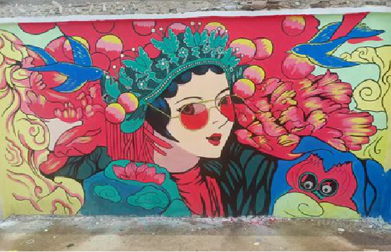龙胜墙体彩绘-网红墙