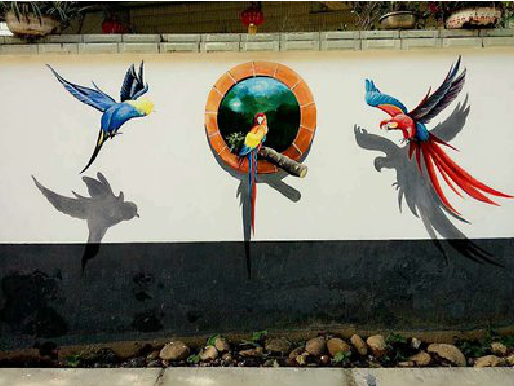 龙胜视觉错位-3D墙绘设计