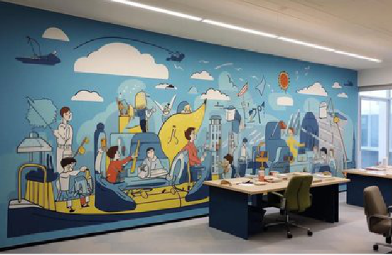 龙胜办公室墙绘的特点。