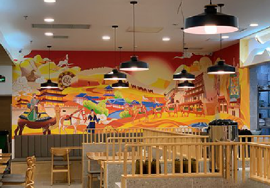 龙胜商业空间彩绘介绍。