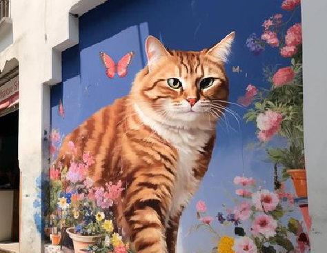 龙胜自己绘制有个性的手绘墙