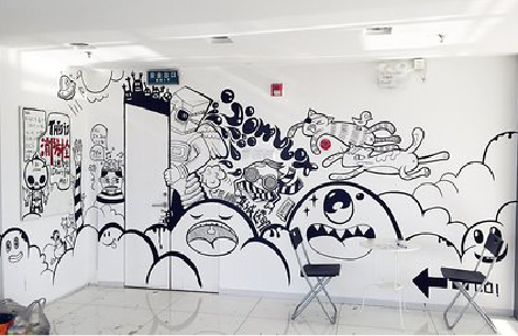 龙胜手绘墙并非传统涂鸦。