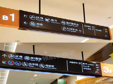 龙胜如何通过商场标识牌引导客流分布？